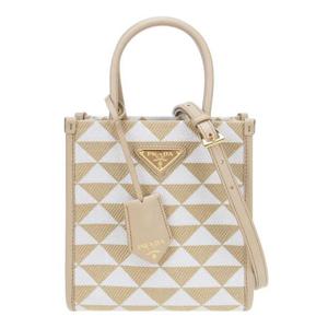 [프라다] 심볼 자수 패브릭 미니 백 / 1BA355 2FKL F0J0A V OOM