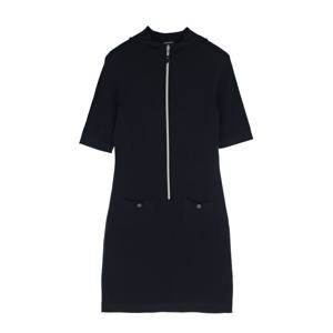 [엘러브] 새상품 샤넬 25C 후디드 숏슬리브 니트 원피스 34 블랙 5ET2169