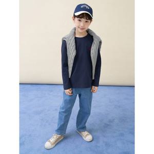 [빈폴키즈] [Essential] 수피마 베이직 긴소매 티셔츠  네이비 (BI6141UE2R)