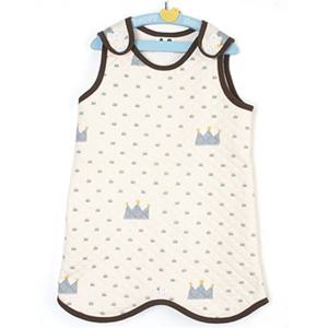 [삐까부]유아 아동 아기 가을 겨울 수면조끼 누빔롱 왕관 수면조끼