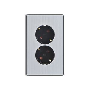 매립콘센트 2구 콘센트 D3 블랙& 실버