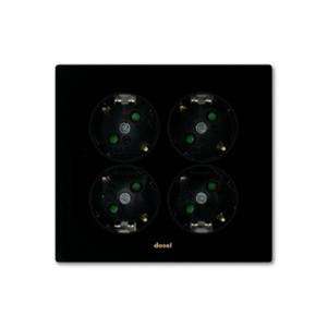 매립콘센트 4구 콘센트 LINE S 올블랙