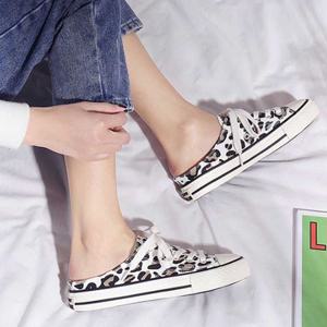 여성 패션화 캔버스 호피 로우 운동화 데일리 보세화