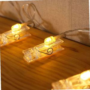 인테리어조명 10구 투명 집게 전구(1.5M) LED장식전구