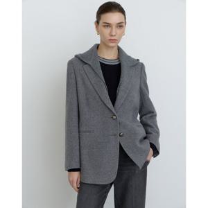 닥스 여성 24FW 가격인하캐시미어100% 그레이 탈착 니트후드 자켓 DLJA4D907G2