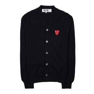 [꼼데가르송] 남성 더블하트 와펜 가디건 P1N076 BLACK