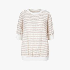 (아날도바시니) 린넨 니트 배색 티 블라우스(AV07BL10M)