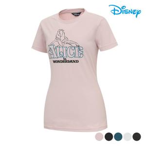 [디즈니골프] 여성 앨리스 캐릭터 반팔 라운드 티셔츠 DO2LTRR91