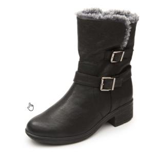 금강제화 랜드로바 여성 캐주얼 버클 털 부츠 LANBOC3914WG1 블랙