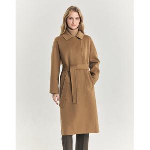 헤지스 여성 24FW 가격인하캐시미어 베이지 트렌치형 핸드메이드 롱 코트 HSCO4D004I2