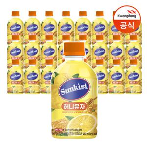 [광동직송] 썬키스트 허니유자 280ml x24개