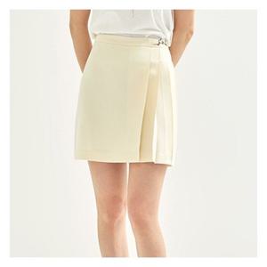 [로엠]은장 부분플리츠 미니스커트 (RMWHC12RT1-T)