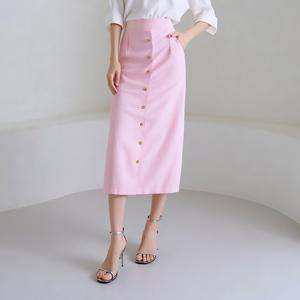 (예쎄) 린넨 버튼 H라인 스커트(YW06SK43C)