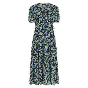 (아날도바시니) 플라워 패턴 브이넥 반팔 원피스(AW08OP46W)