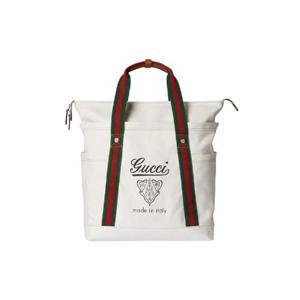 구찌 미디움 프린티드 캔버스 백 웹 오프 화이트 816863-FAD78-9042