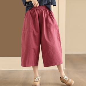 뮤크 코튼 와이드 7부 팬츠_RE2SP014