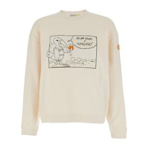 몽클레어 화이트 크루넥 로고 맨투맨 8G0000289AUJ 02B