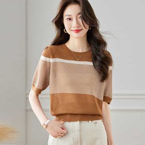 카인 썸머 단가라 반팔 니트_RE2LK051