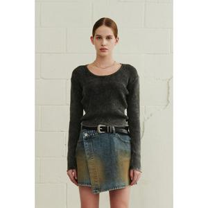 [플랙진]스쿱 넥 워싱 니트(PWTH3NTL76W)