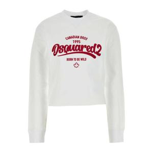 디스퀘어드2 화이트 코튼 크루넥 맨투맨 S75GU0600S25030 100