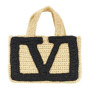 발렌티노 위빙 텍스처 베이지 토트백 7W2B0S12 QET EX9