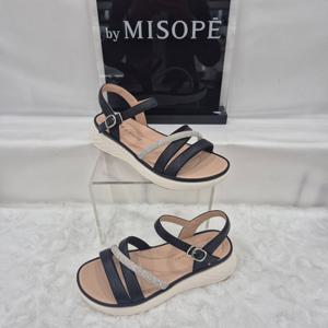 [미소페]By미소페 크로스 스트랩 큐빅 샌들 112HH424GH021 BLACK