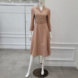 [미니멈]카라넥 블링버튼 플레어 원피스 (MXCAWO8060 BE7)_IC