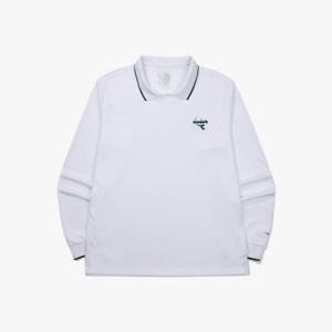 디아도라긴팔티 AQS D5123TTL32WHT DTA 테니스볼 카라 긴팔 티셔츠 WHITE