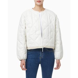 [캘빈클라인 진]여성 CK 로고 퀄티드 리버시블 경량패딩 아이보리 44D511G (44D511G-67U)