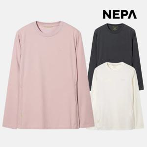 네파 여성 간절기 로고 긴팔 티셔츠 라운드티 기본 등산티 7L65301