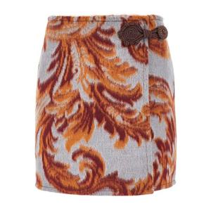 에트로 플로럴 울 랩 미니 스커트 WRFA0156 99TJB46 S9880