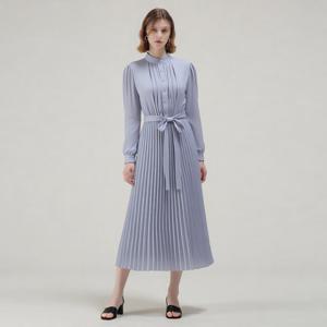 (예쎄) 플리츠 쉬폰 벨티드 페미닌 롱원피스(S3SOP011A)