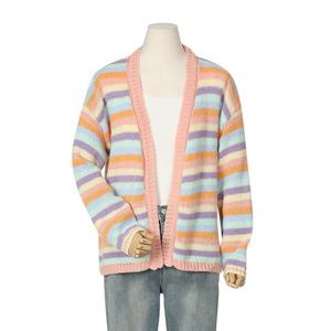(예쎄) 무지개 오픈카라 니트 가디건(S4SKN021A)