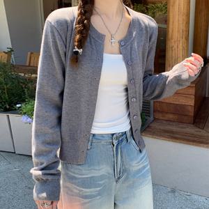 (예쎄) 소프트 기본 라운드넥 니트 가디건(S5SCD023A)