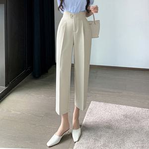 (예쎄) 물결 하이웨스트 투핀턱 9부 슬랙스(S5FPT002A)