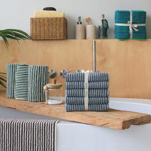 [테리스페셜] 200g 런던 스트라이프 호텔수건 5장 리본선물포장