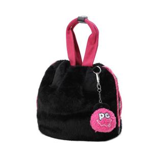 여성 데빌 스마일 키링 퍼 투웨이백 521E4BG302BK