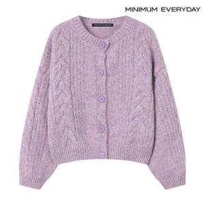 [미니멈][미니멈 에브리데이]꽈배기 라운드 버튼업 울 가디건 (EB4CK007D)