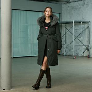 [에고이스트] ER4TD006 인퀼팅 벨티드 폭스퍼 구스 롱다운 (25년 겨울)