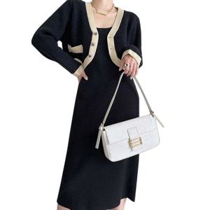 (예쎄) (2종SET)니트 가디건+니트 롱원피스(S4WSE004A)