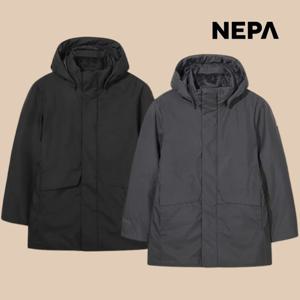 네파 남성 구스다운 고어텍스 윈드스토퍼 후드 미드 다운자켓 7L72062