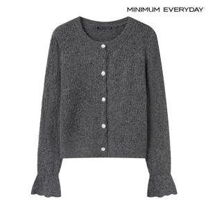 [미니멈][미니멈 에브리데이]프릴 소매 버튼업 니트 가디건 (EB4CK038D)