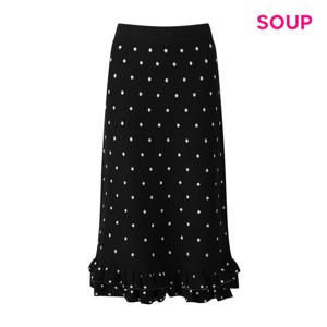[숲]머메이드핏 도트 롱 니트 스커트 (S5ASR02)