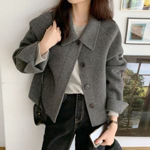 프레소 카라 숏 모직코트_RE4HC003