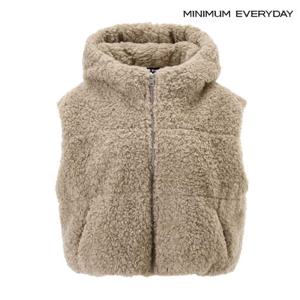 [미니멈][미니멈 에브리데이]양털 시어링 밴딩 집업 후드 베스트 (EB4VW004D)