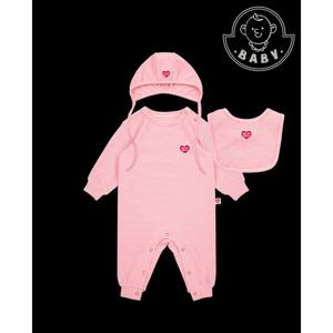 벨리타앤보이즈 베이비스트라이프 기모긴팔점프수트빕보넷세트 BB5WBS21PK