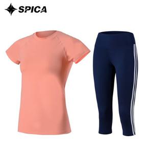 스피카 요가복세트 티셔츠 칠부레깅스 SPA525705
