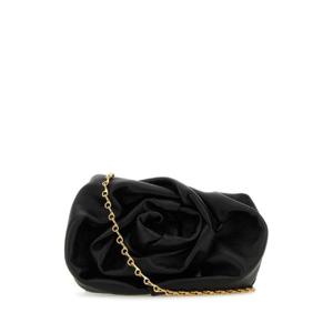 BURBERRY 블랙 나파 가죽 로즈 클러치 8079187 A1189