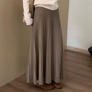 (예쎄) 잔 플리츠 롱 니트 스커트(S5WSK015A)