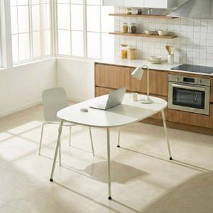 [착불] 동서가구 E0 모어 1600 타원형 식탁 테이블 화이트 DF927631